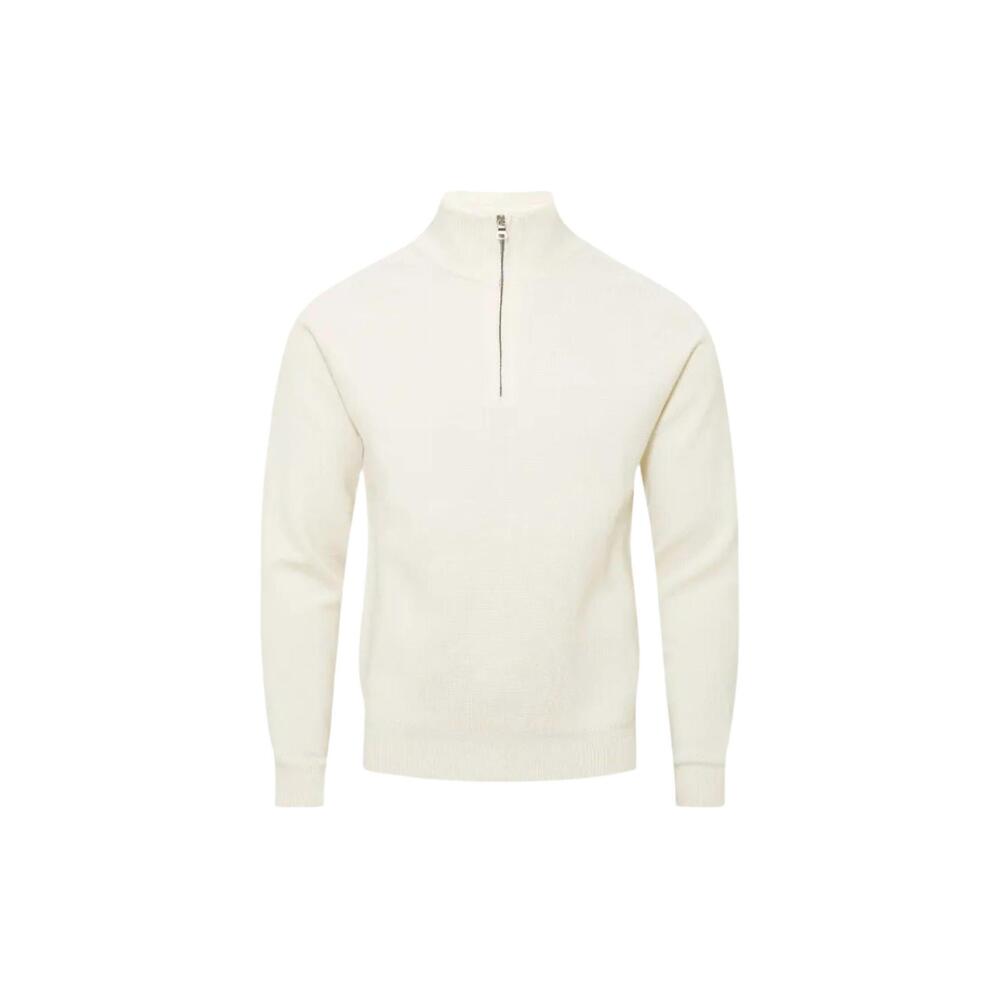 NEW ORLEBAR BROWN men's neilson ice wool half zip top in sea mist